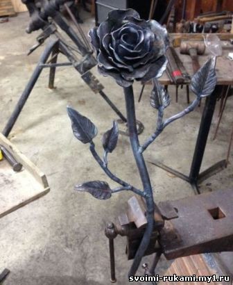 изготовление розы из металла