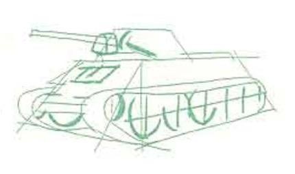 Как нарисовать танк своими руками