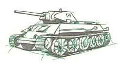 Как нарисовать танк т-34